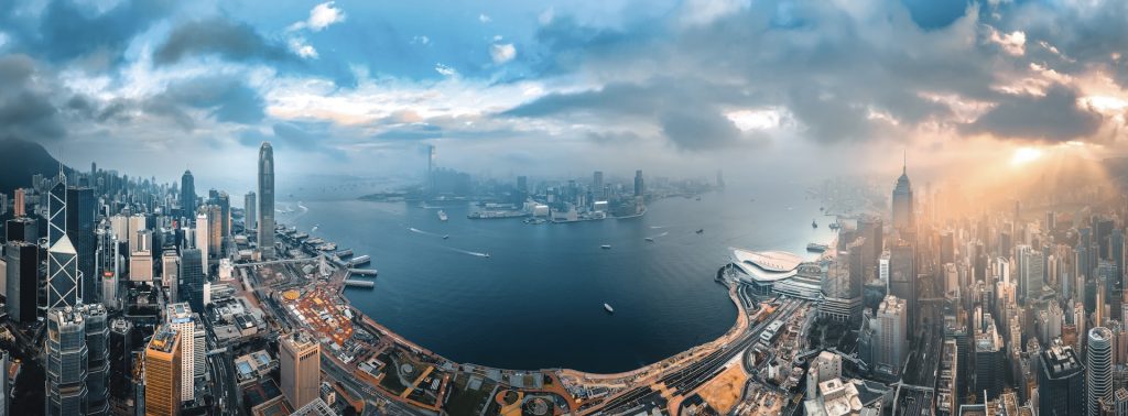 香港维多利亚港全景